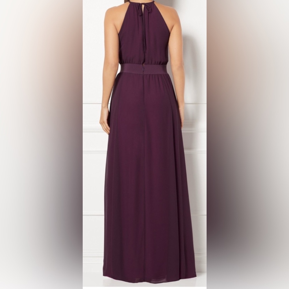 Eva Mendes Halter Maxi Dress – Colorblock Purple/Fuchsia – Size Small NWT - Picture 11 of 15